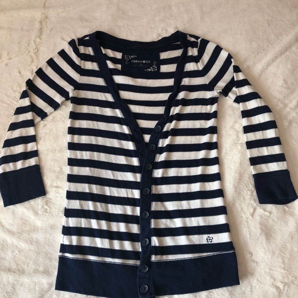 GIRLS STRIPED CARDIGAN